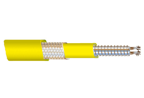 FEP-PFA Parallel Heating Cable + Metal Braid + FEP/PFA Outer Sheath