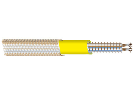 FEP-PFA Parallel Heating Cable + Metal Braid + FEP/PFA Outer Sheath